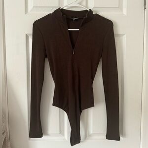 Zip Up Long Sleeve Bodysuit